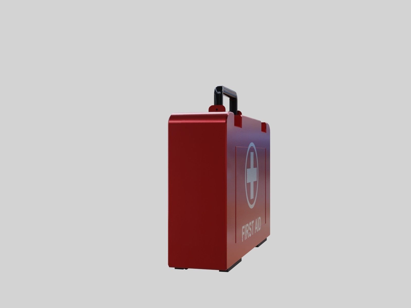 First Aid Medical Kit - Medkit - Safety and Emergency Equipment Low-poly 3D model_3