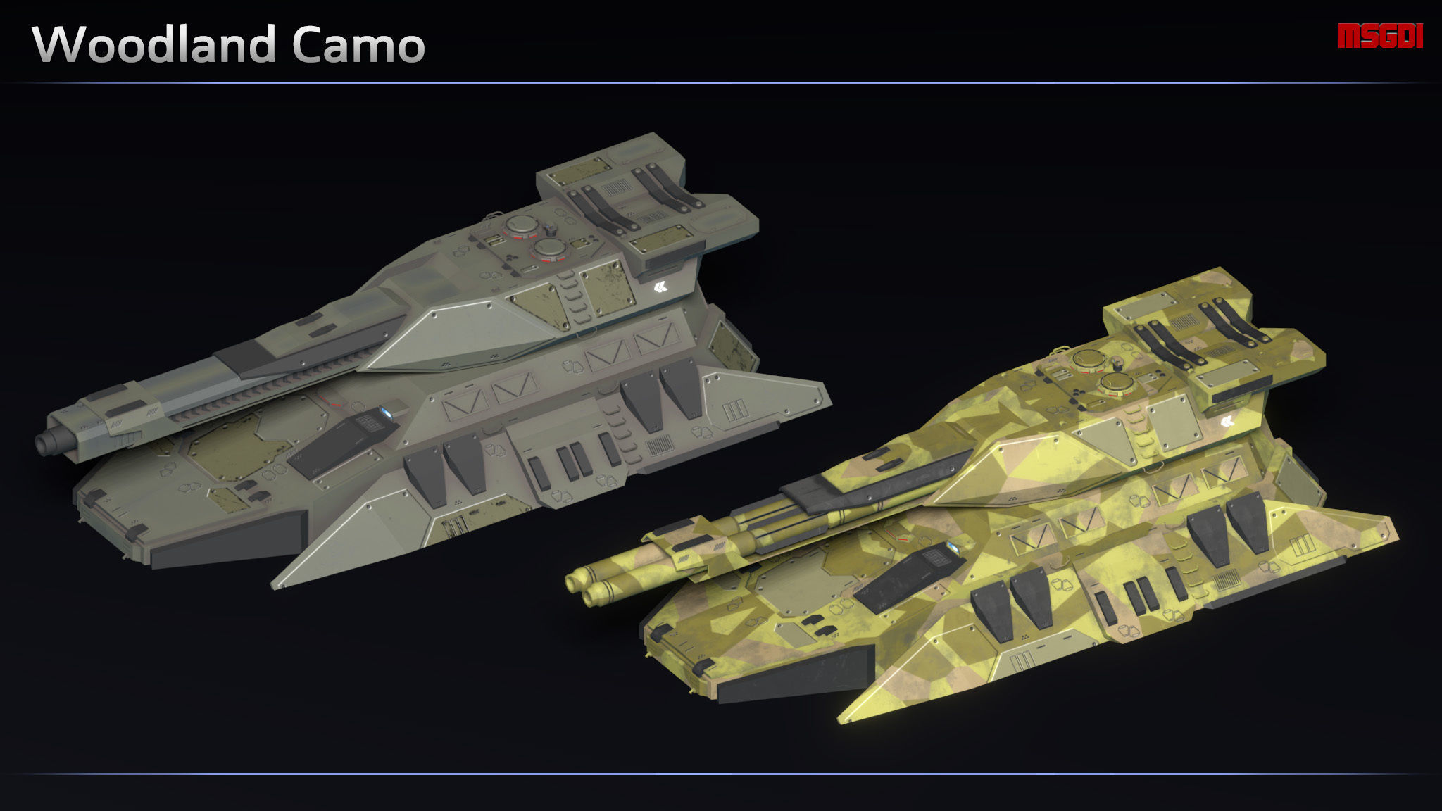 Scifi Scorpion Heavy Antigrav Tank Low-poly 3D model_6