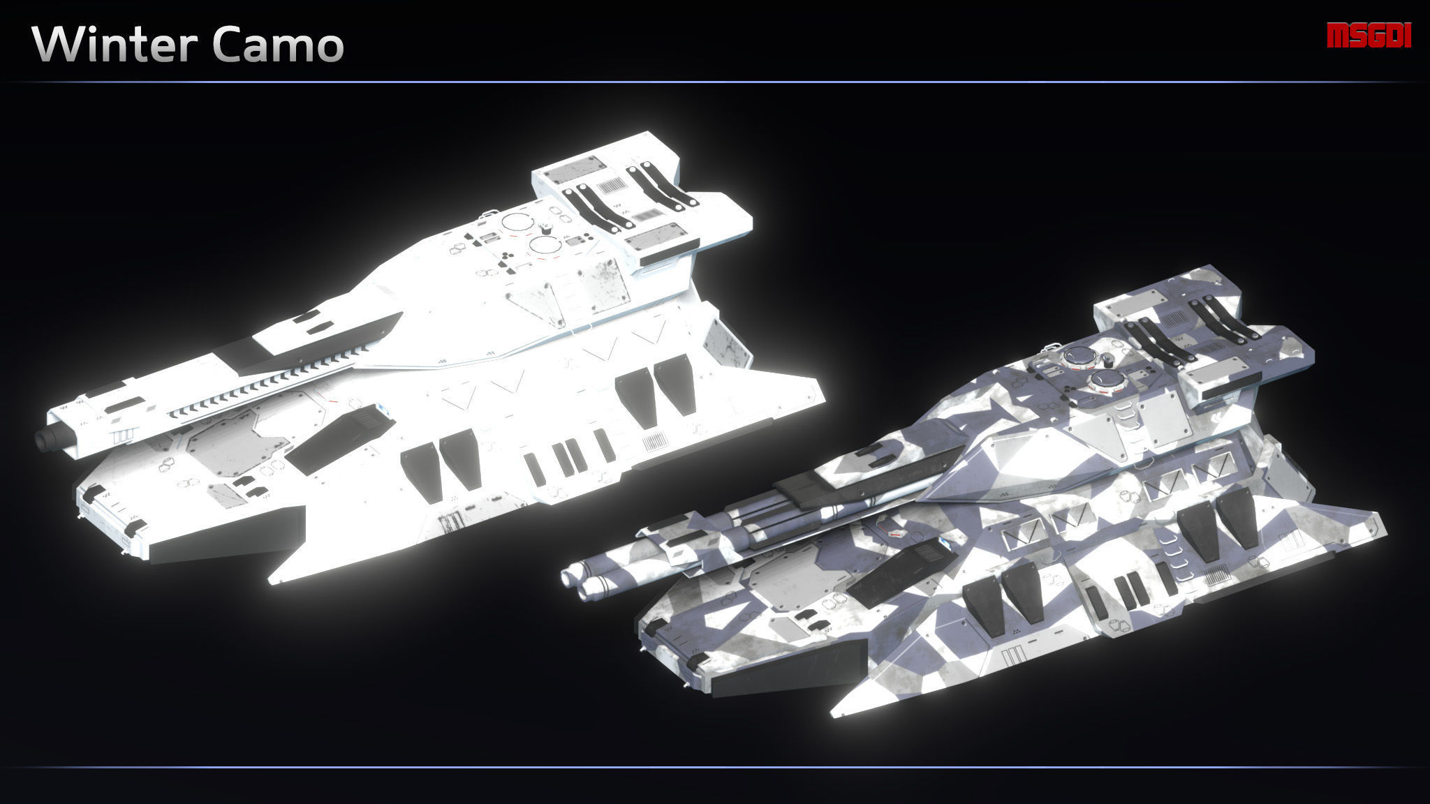 Scifi Scorpion Heavy Antigrav Tank Low-poly 3D model_8