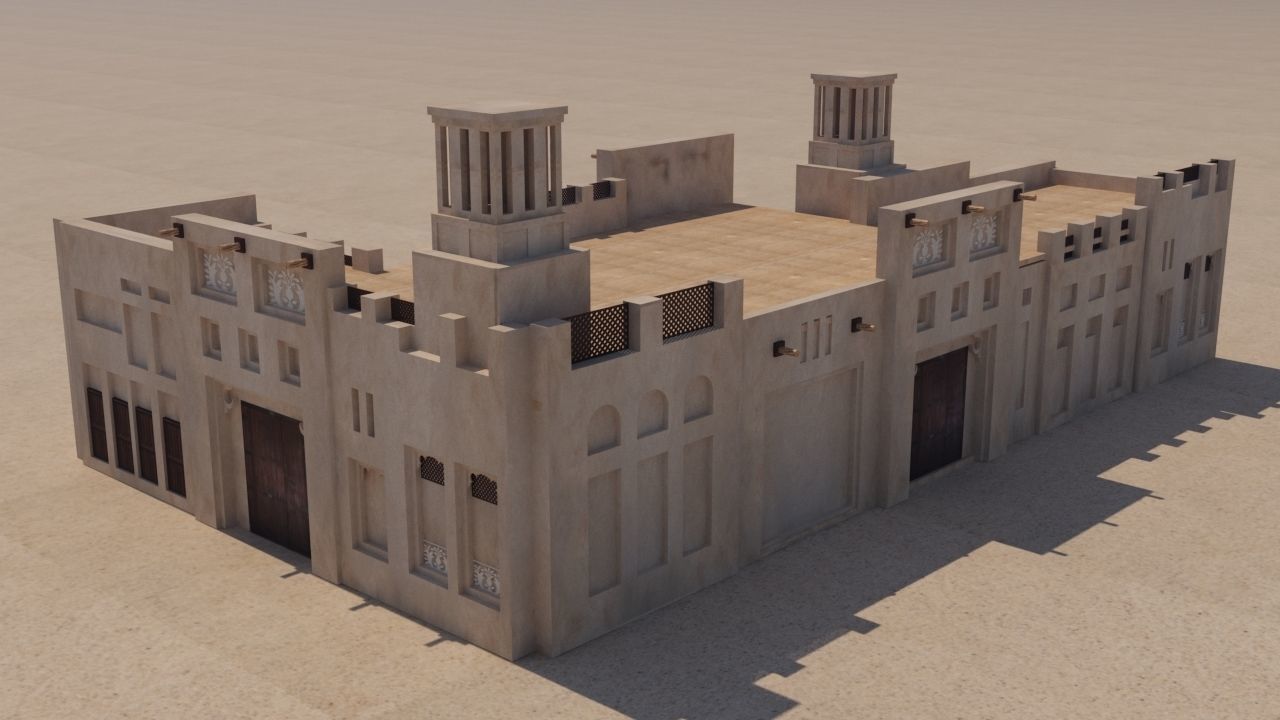 UAE old Building 3D model_4