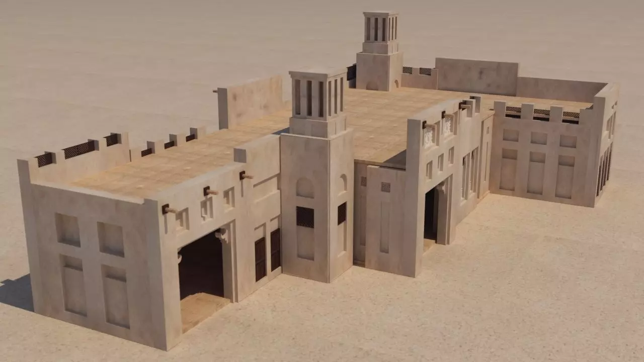 UAE old Building 3D model_0