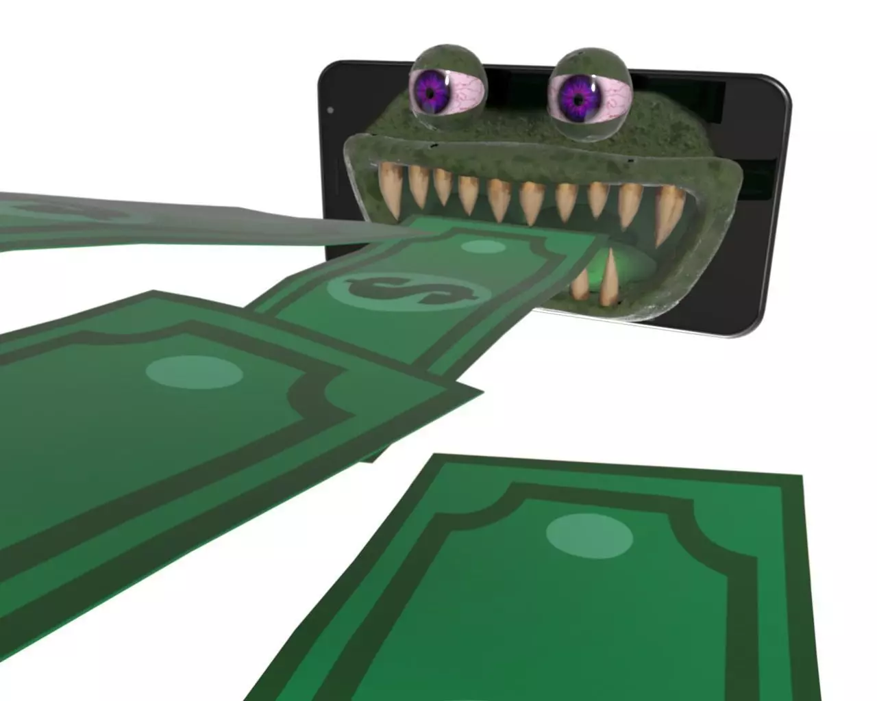 Cell Phone Data Monster 3D model_0