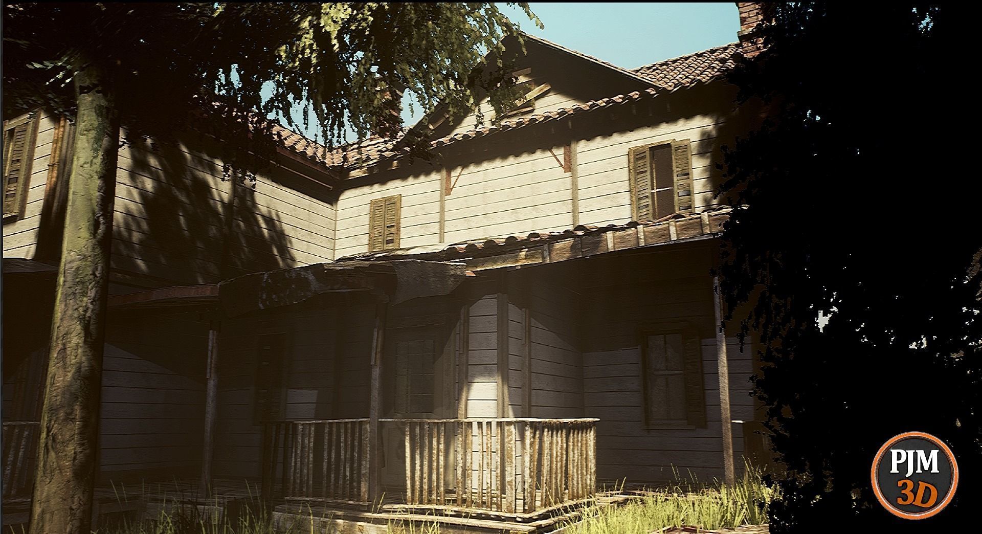 UE4 UE5 Abandoned wooden house modular V02Pro Updated 009 Low-poly 3D model_11