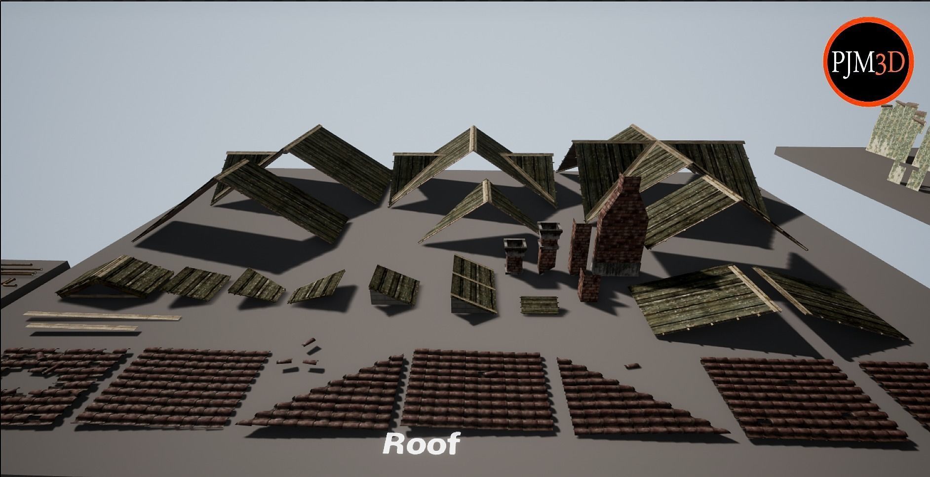 UE4 UE5 Abandoned wooden house modular V02Pro Updated 009 Low-poly 3D model_38
