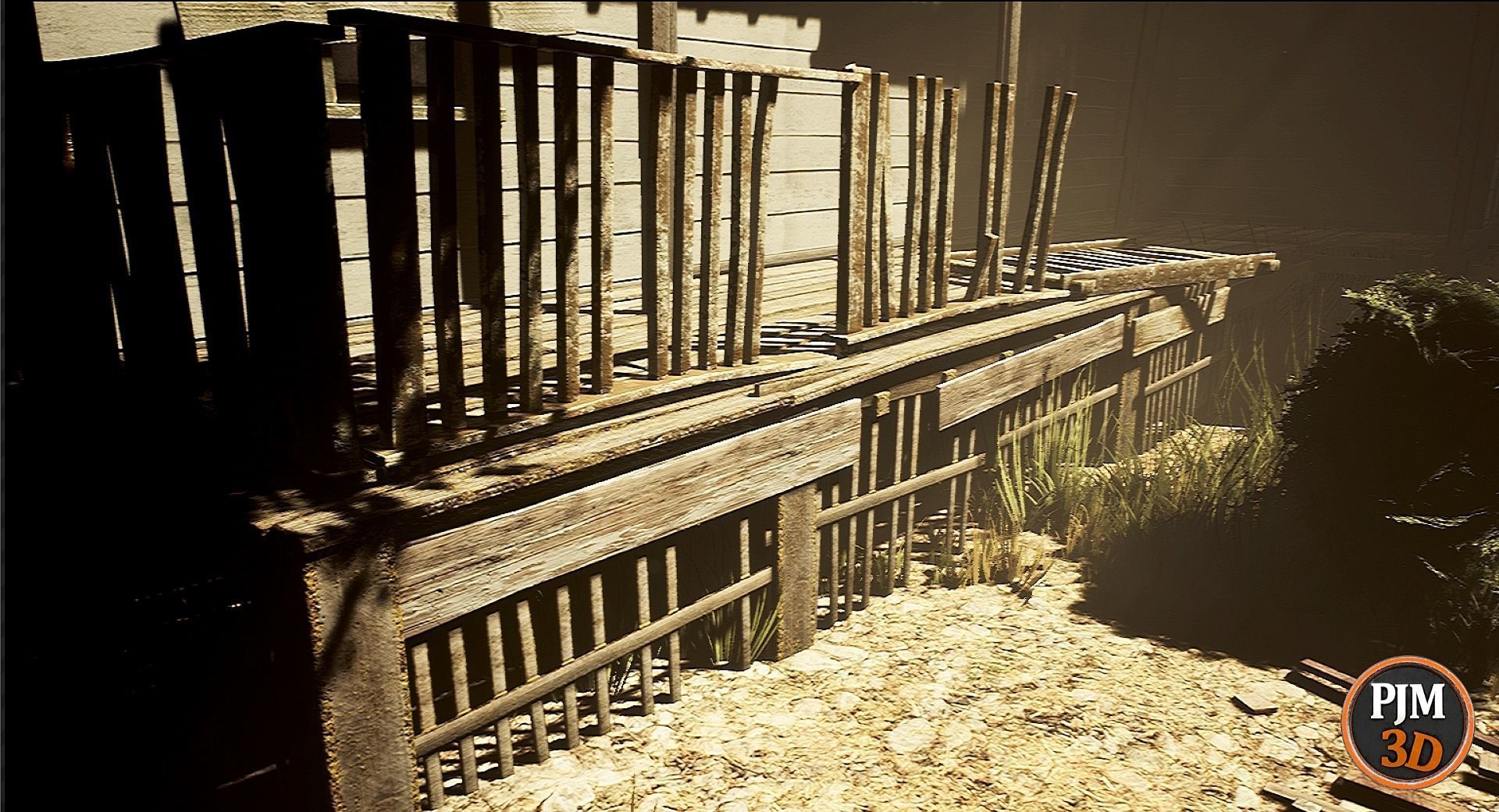 UE4 UE5 Abandoned wooden house modular V02Pro Updated 009 Low-poly 3D model_8