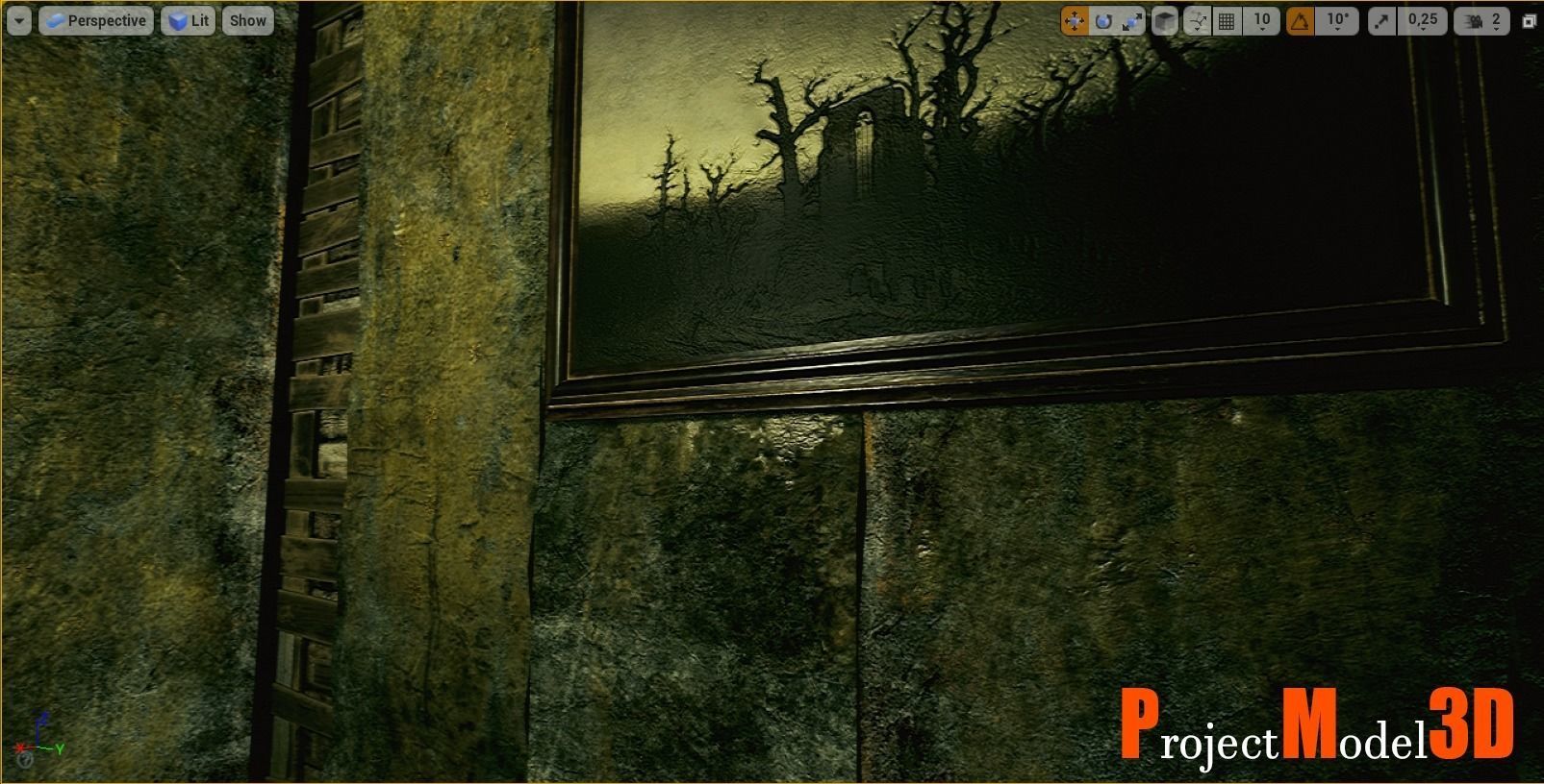 UE4 UE5 Abandoned wooden house modular V02Pro Updated 009 Low-poly 3D model_33