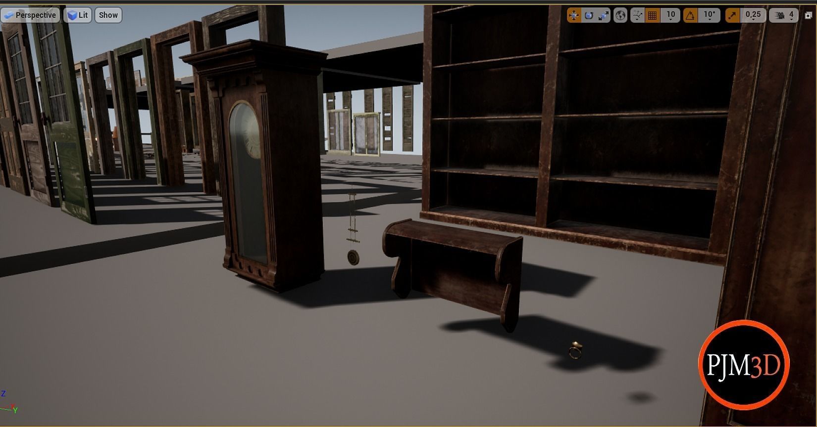 UE4 UE5 Abandoned wooden house modular V02Pro Updated 009 Low-poly 3D model_49