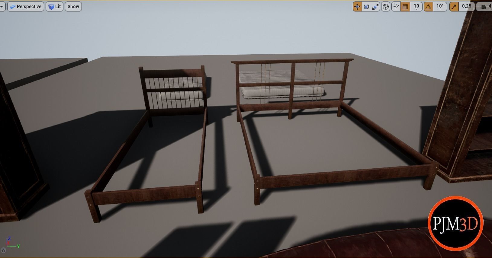 UE4 UE5 Abandoned wooden house modular V02Pro Updated 009 Low-poly 3D model_48