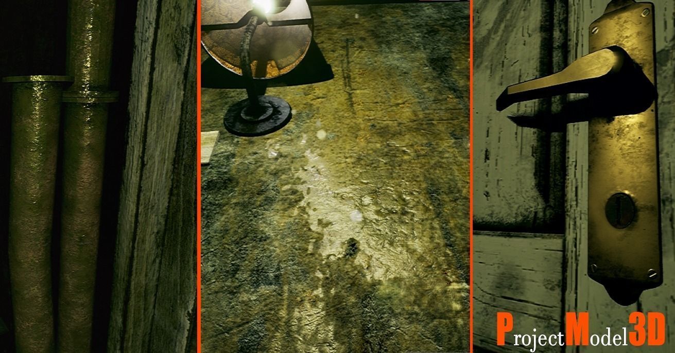 UE4 UE5 Abandoned wooden house modular V02Pro Updated 009 Low-poly 3D model_31