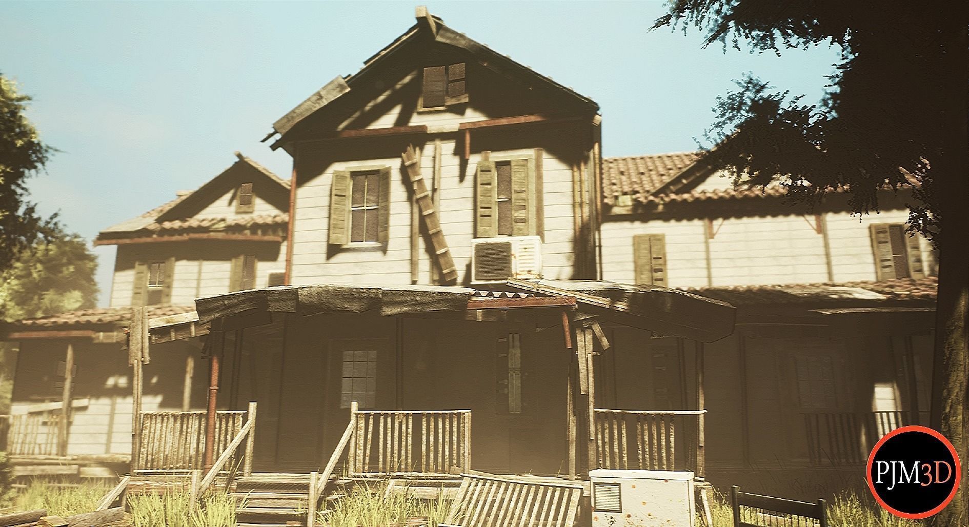 UE4 UE5 Abandoned wooden house modular V02Pro Updated 009 Low-poly 3D model_2