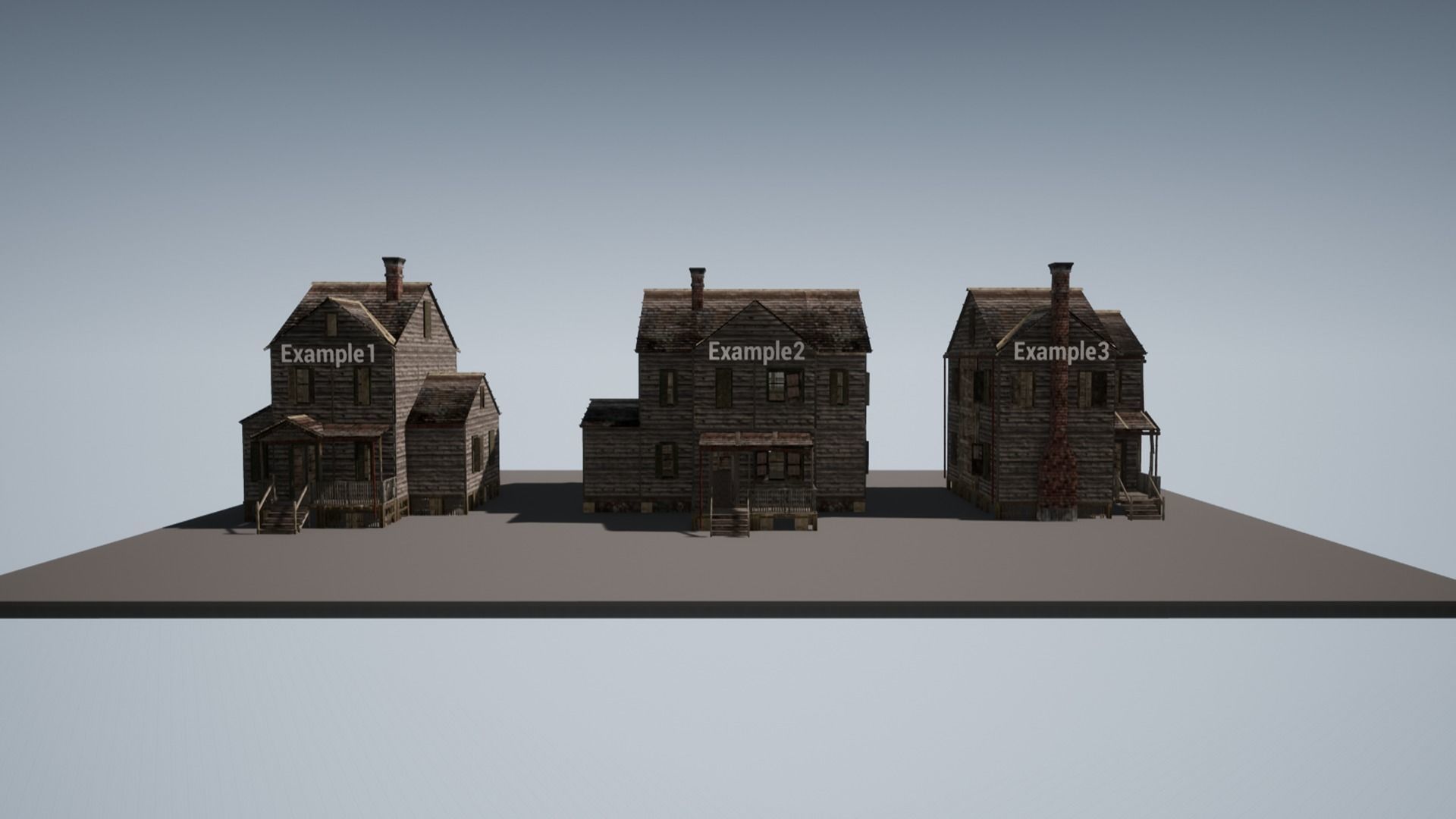 UE4 UE5 Abandoned wooden house modular V02Pro Updated 009 Low-poly 3D model_46