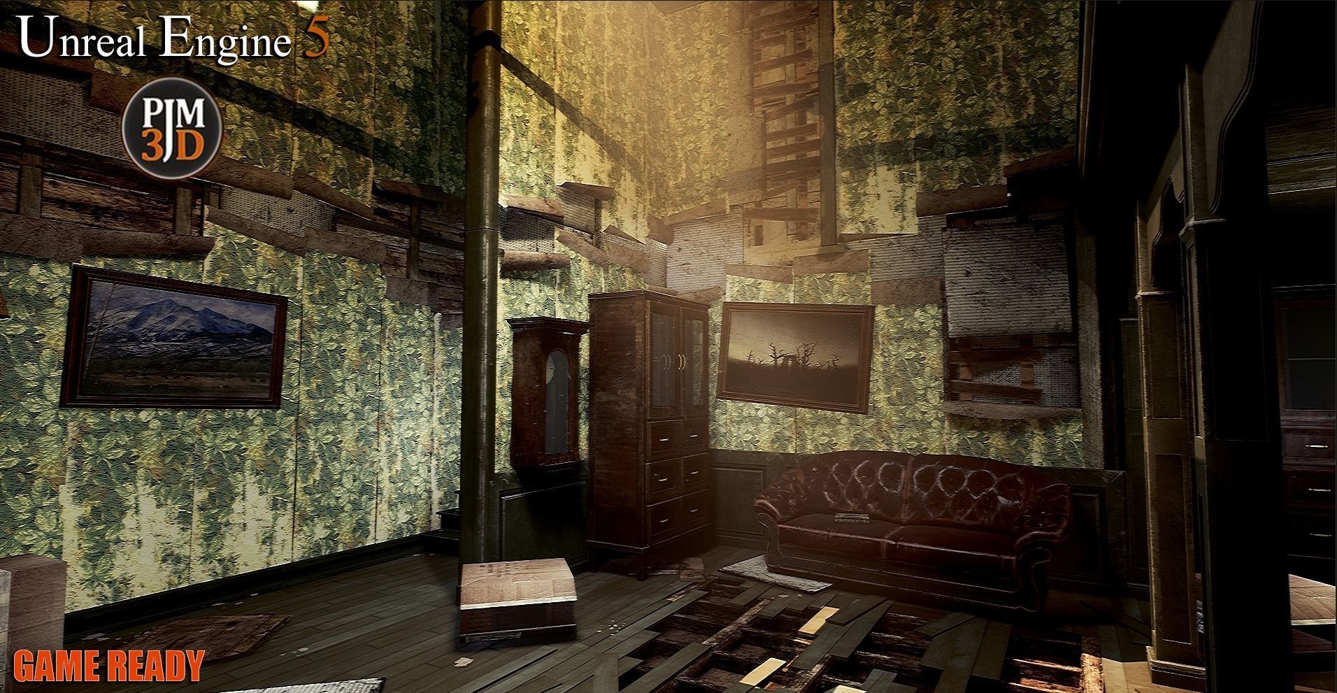 UE4 UE5 Abandoned wooden house modular V02Pro Updated 009 Low-poly 3D model_20