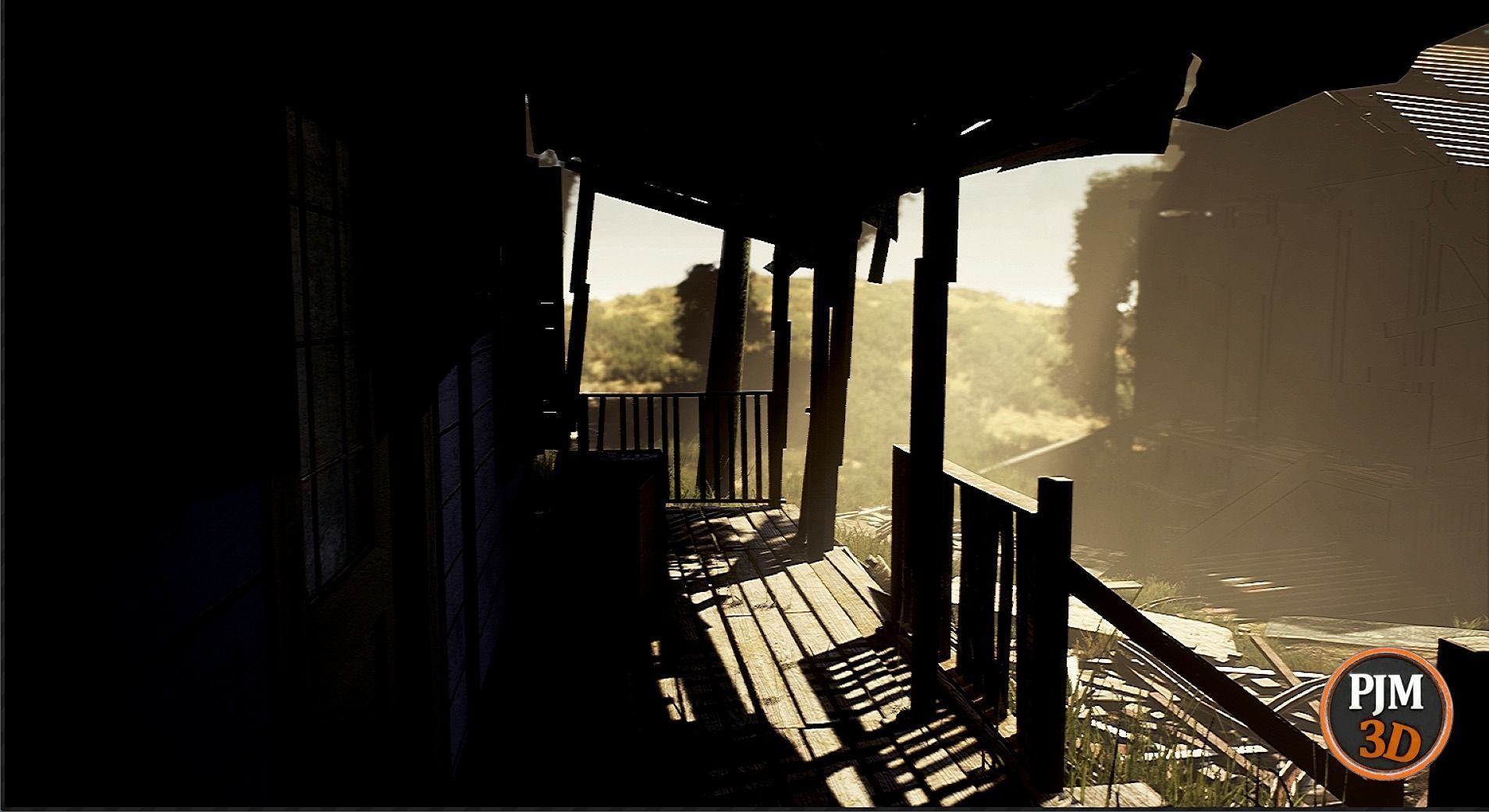 UE4 UE5 Abandoned wooden house modular V02Pro Updated 009 Low-poly 3D model_7