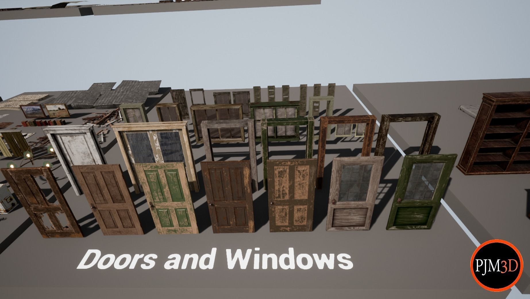 UE4 UE5 Abandoned wooden house modular V02Pro Updated 009 Low-poly 3D model_41