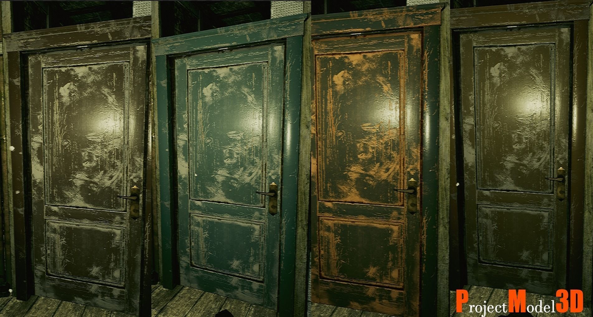 UE4 UE5 Abandoned wooden house modular V02Pro Updated 009 Low-poly 3D model_32