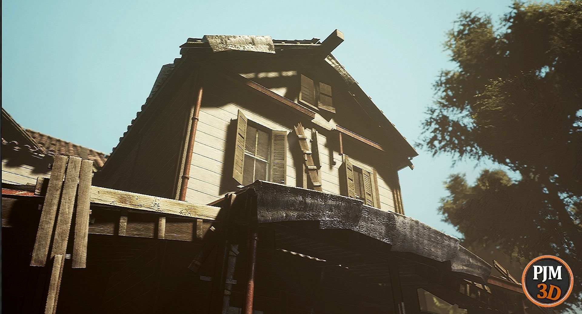 UE4 UE5 Abandoned wooden house modular V02Pro Updated 009 Low-poly 3D model_4