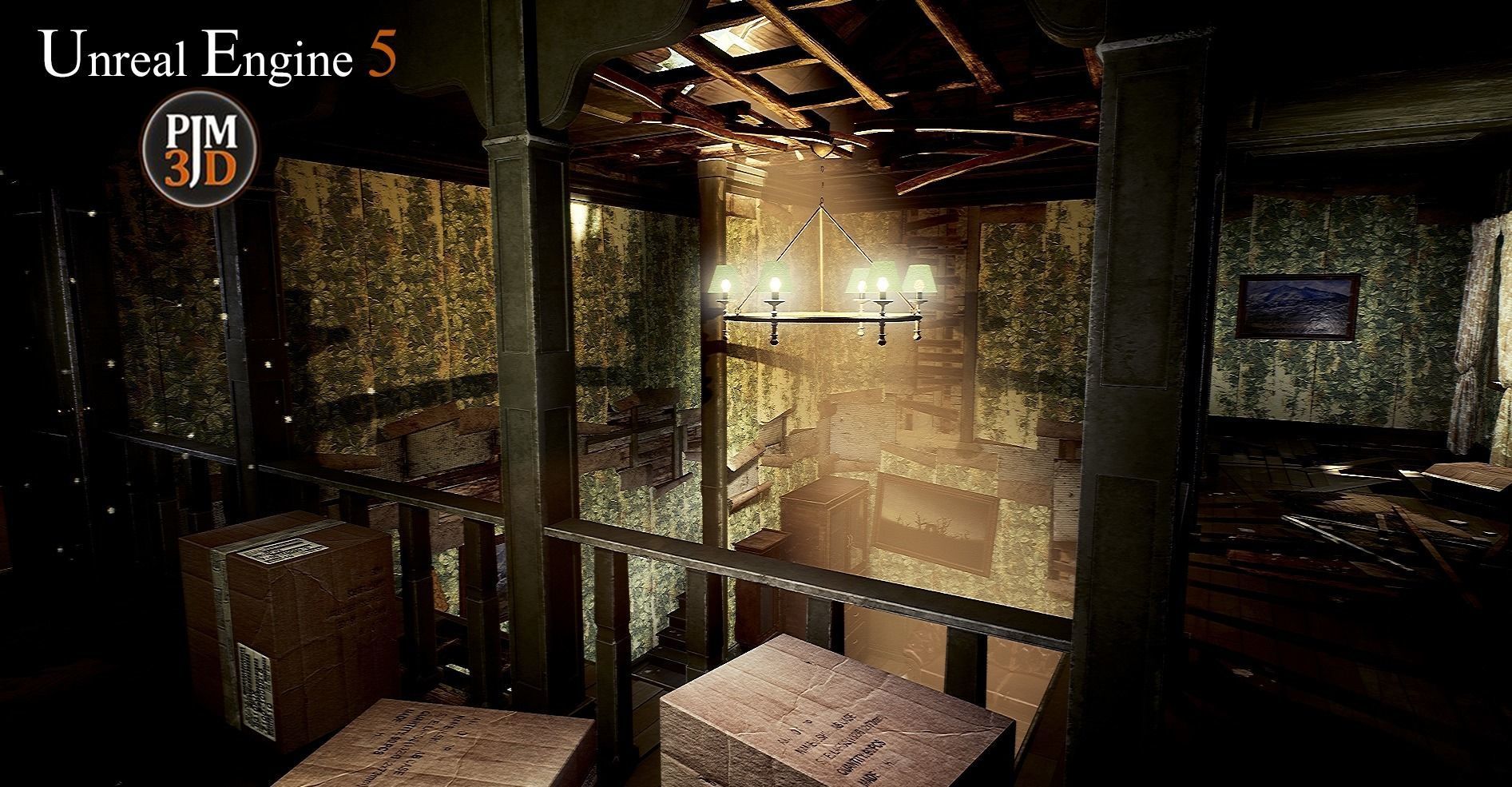 UE4 UE5 Abandoned wooden house modular V02Pro Updated 009 Low-poly 3D model_56