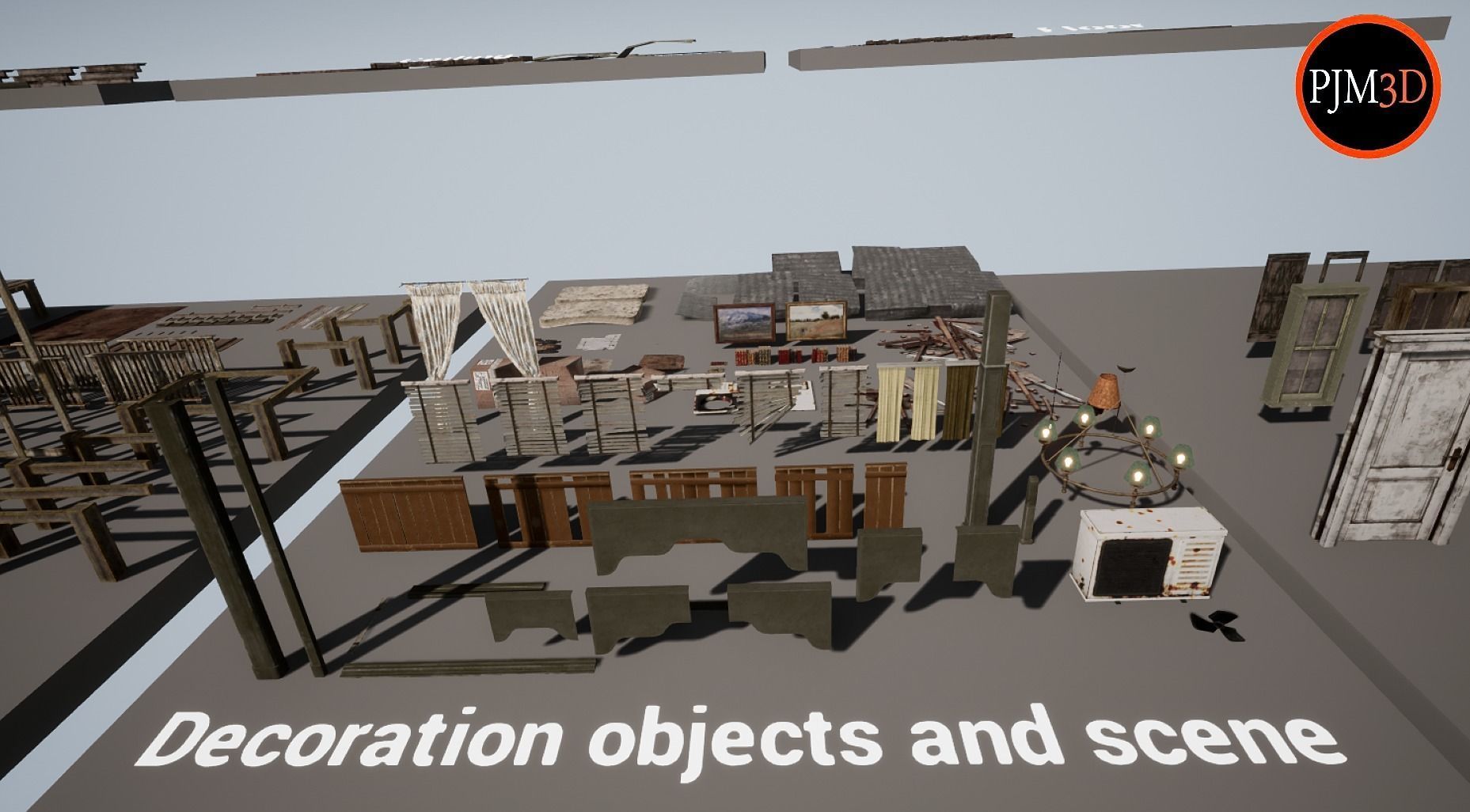 UE4 UE5 Abandoned wooden house modular V02Pro Updated 009 Low-poly 3D model_40