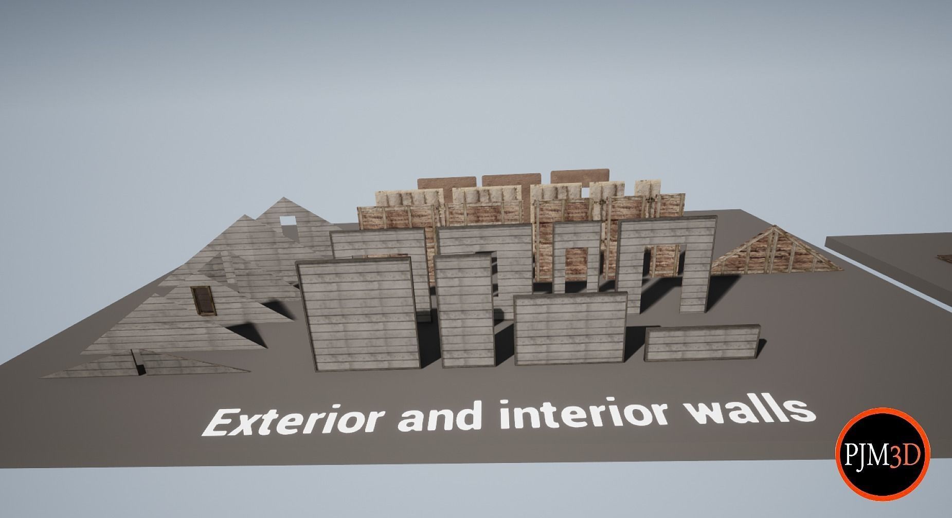 UE4 UE5 Abandoned wooden house modular V02Pro Updated 009 Low-poly 3D model_37