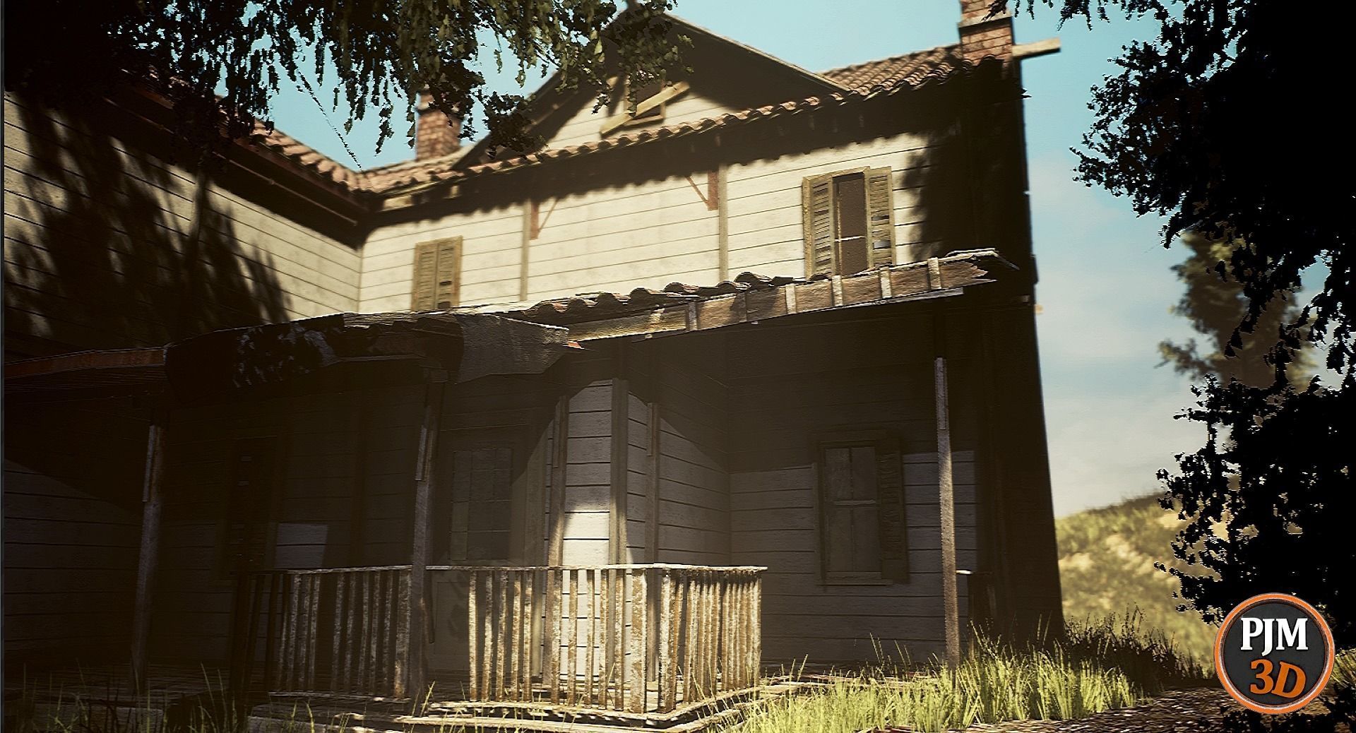 UE4 UE5 Abandoned wooden house modular V02Pro Updated 009 Low-poly 3D model_5