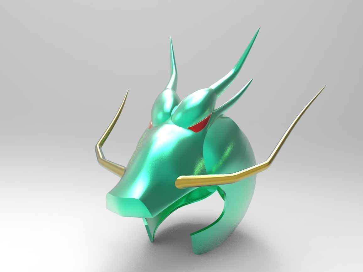 Dragon Shiryu Saint Seiya Helmet 3D print model_3