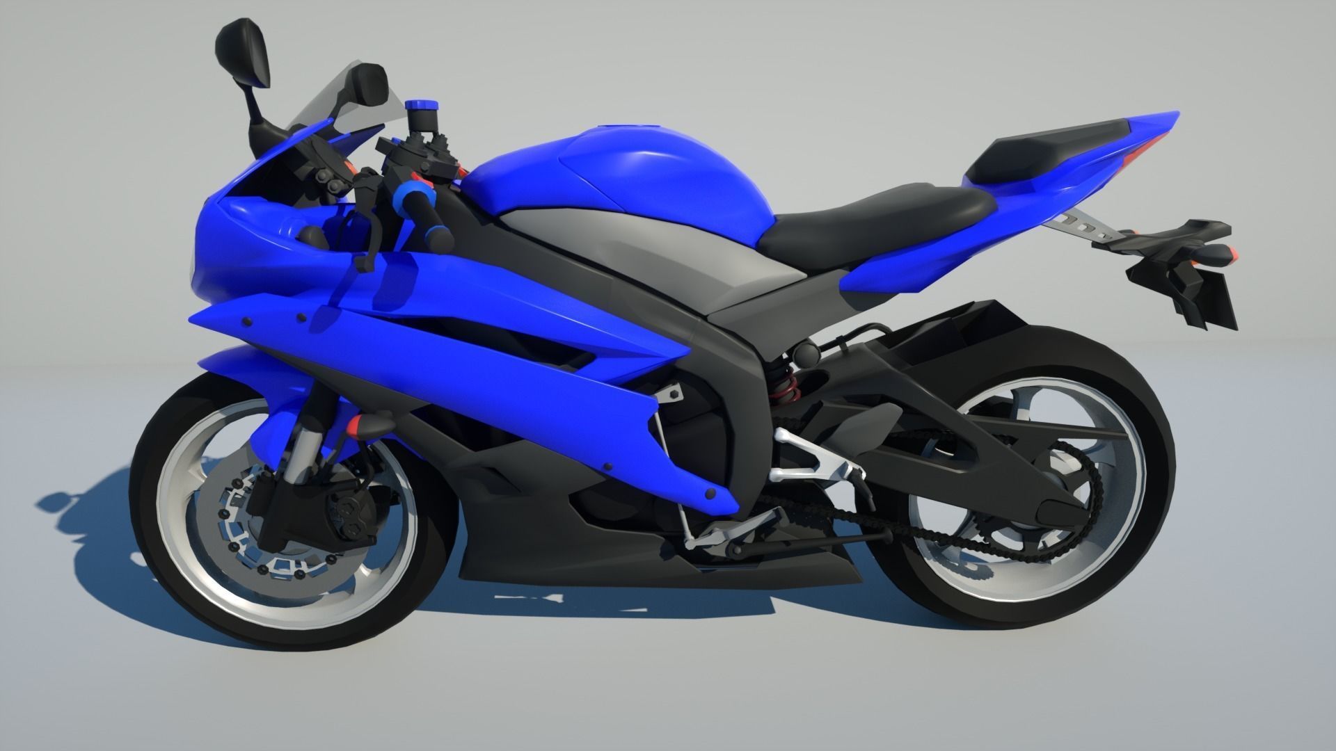 Yamaha R6 3D model_1
