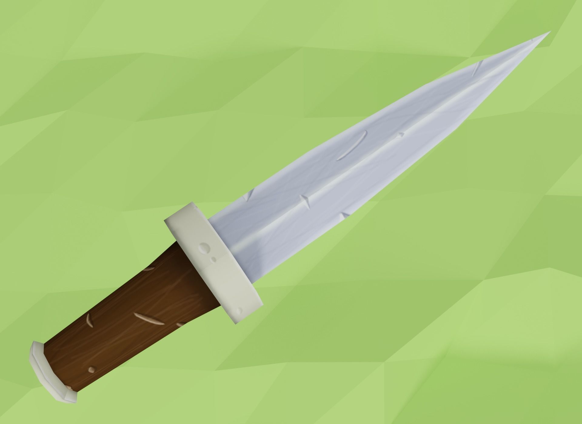 Cartoon Dagger Free low-poly 3D model_1