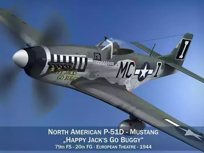 North American P-51D Mustang - Happy Jacks go Buggy