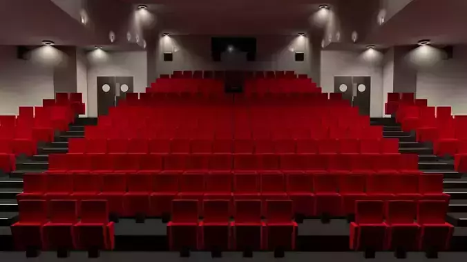 Movie theater interior 3D model