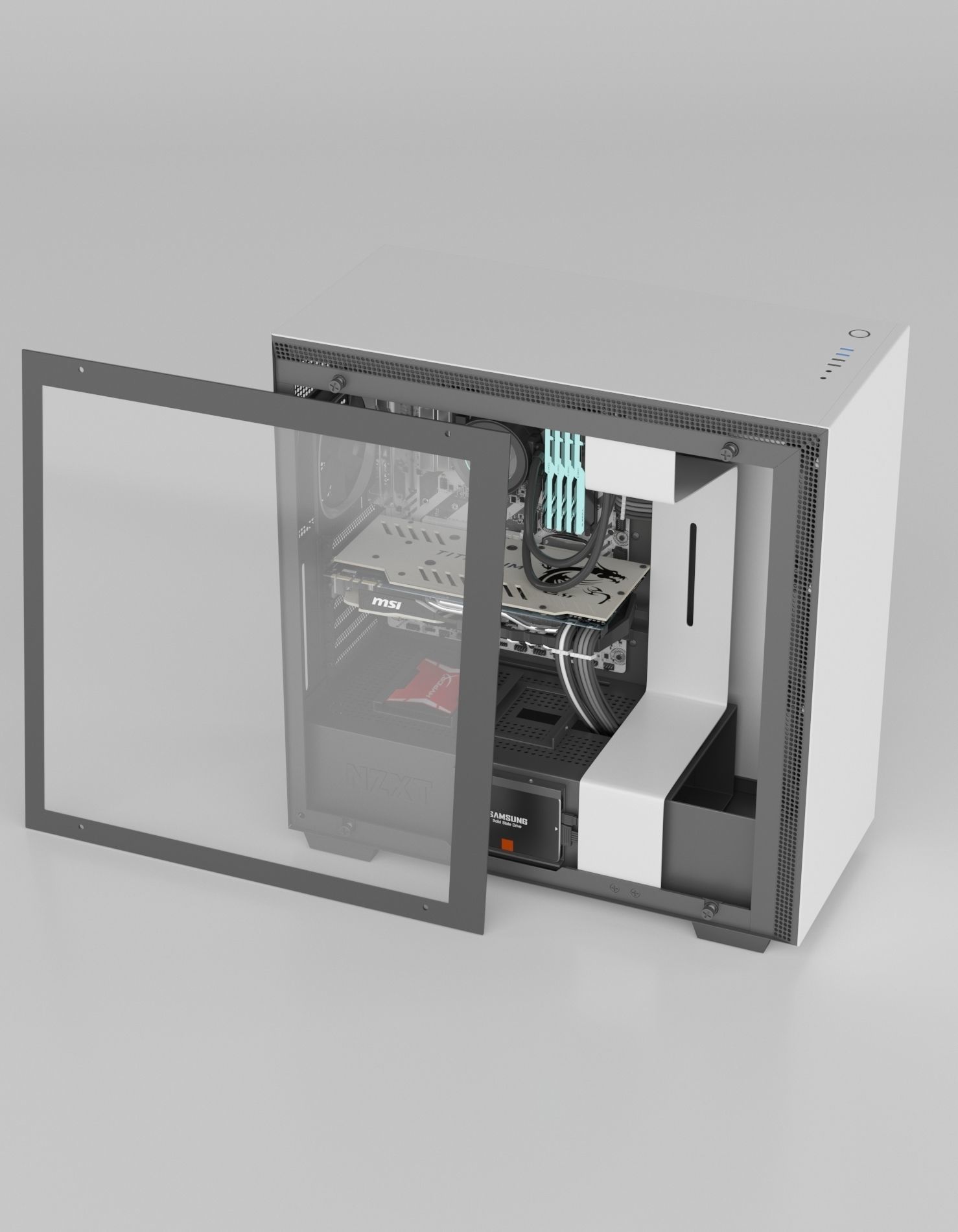 NZXT H700 i PC desktop  3D model_14