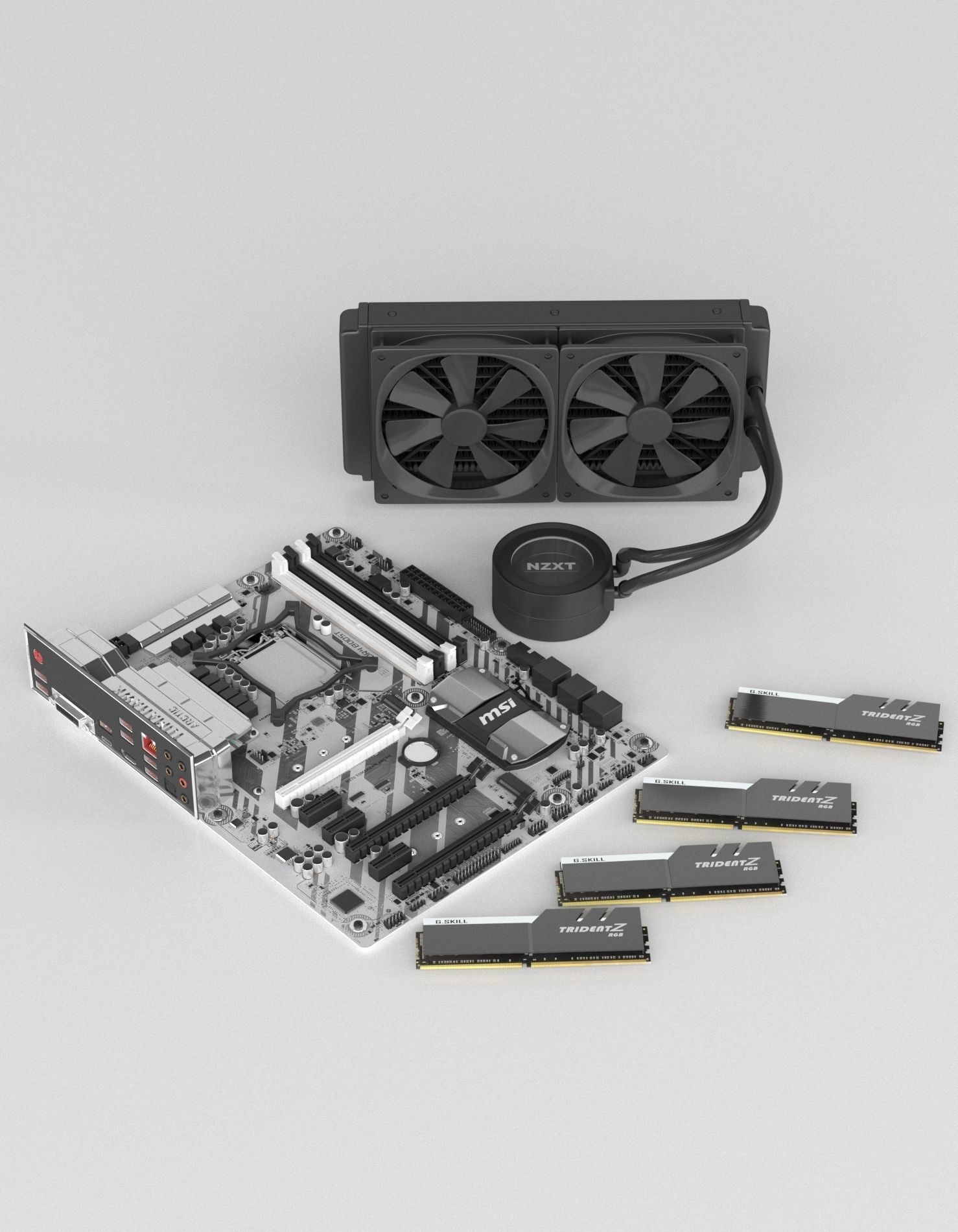 NZXT H700 i PC desktop  3D model_13