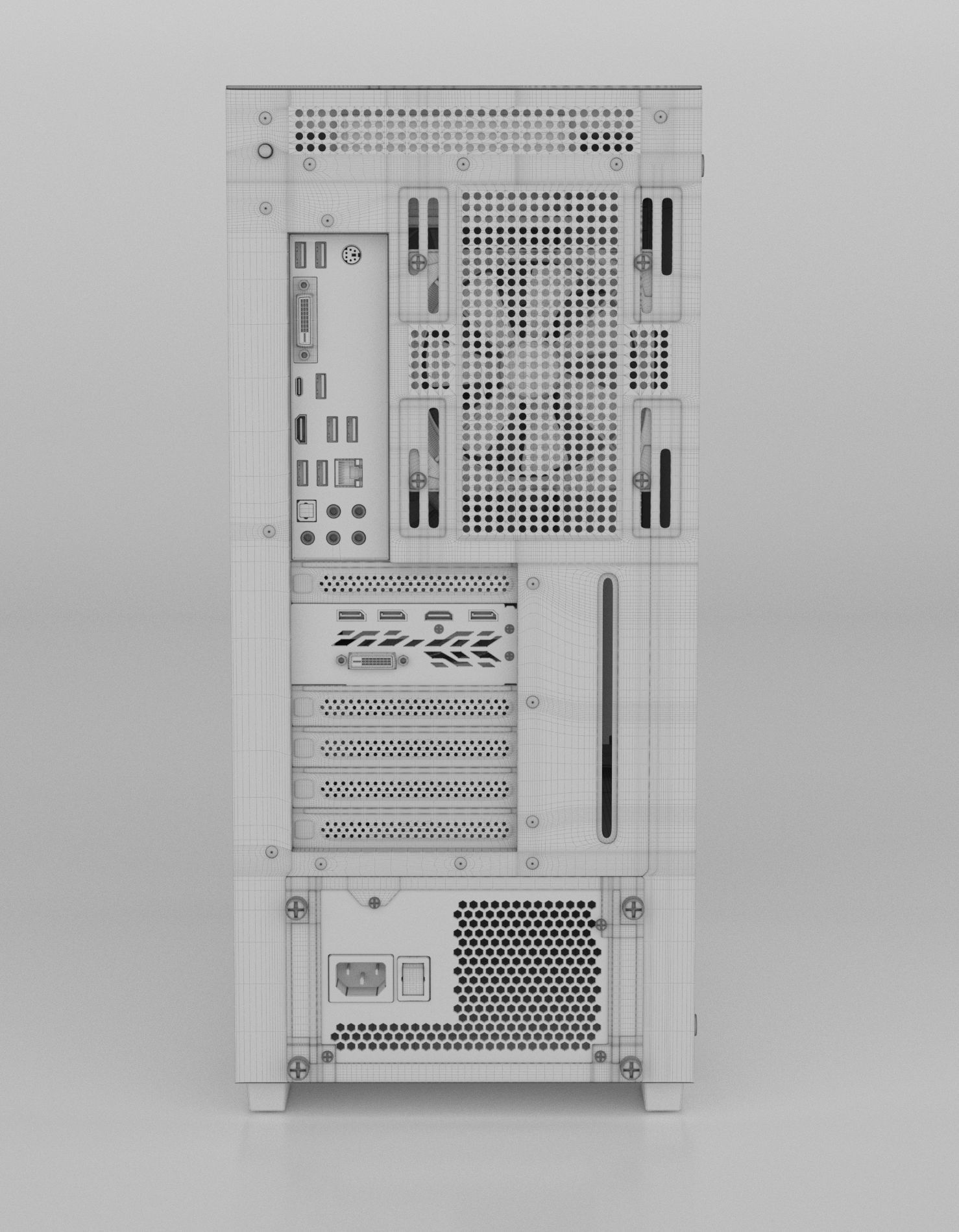 NZXT H700 i PC desktop  3D model_9