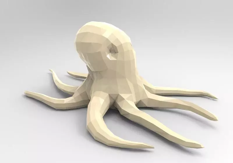 Octopus Low-poly 3D print model_0