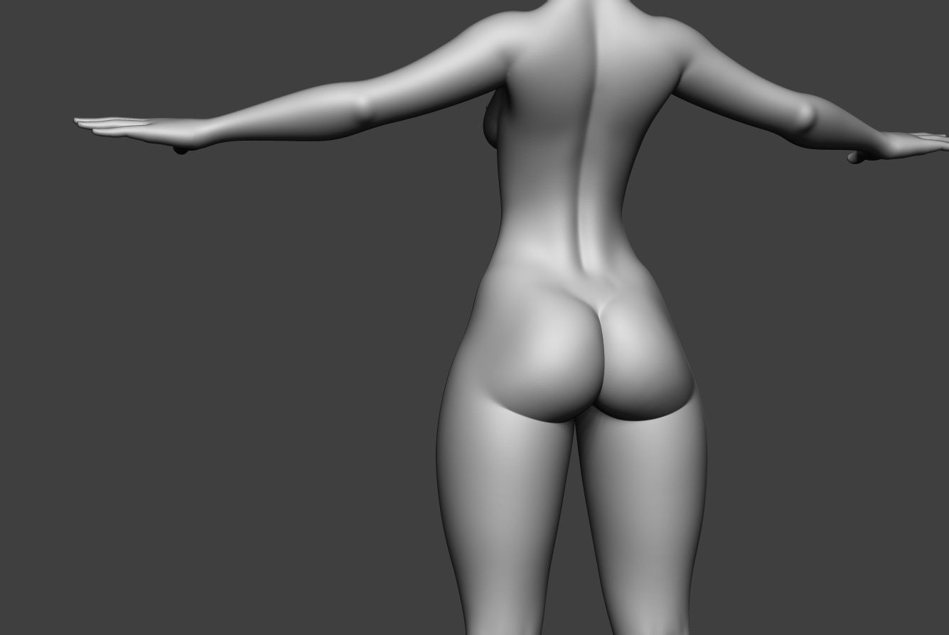 Stylized Female Optimize 3D model_11