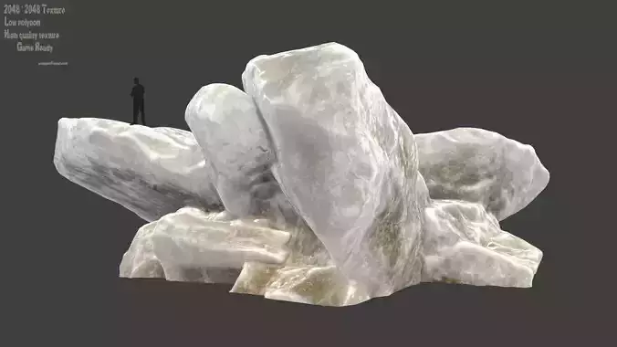 ice rocks Low-poly 3D model