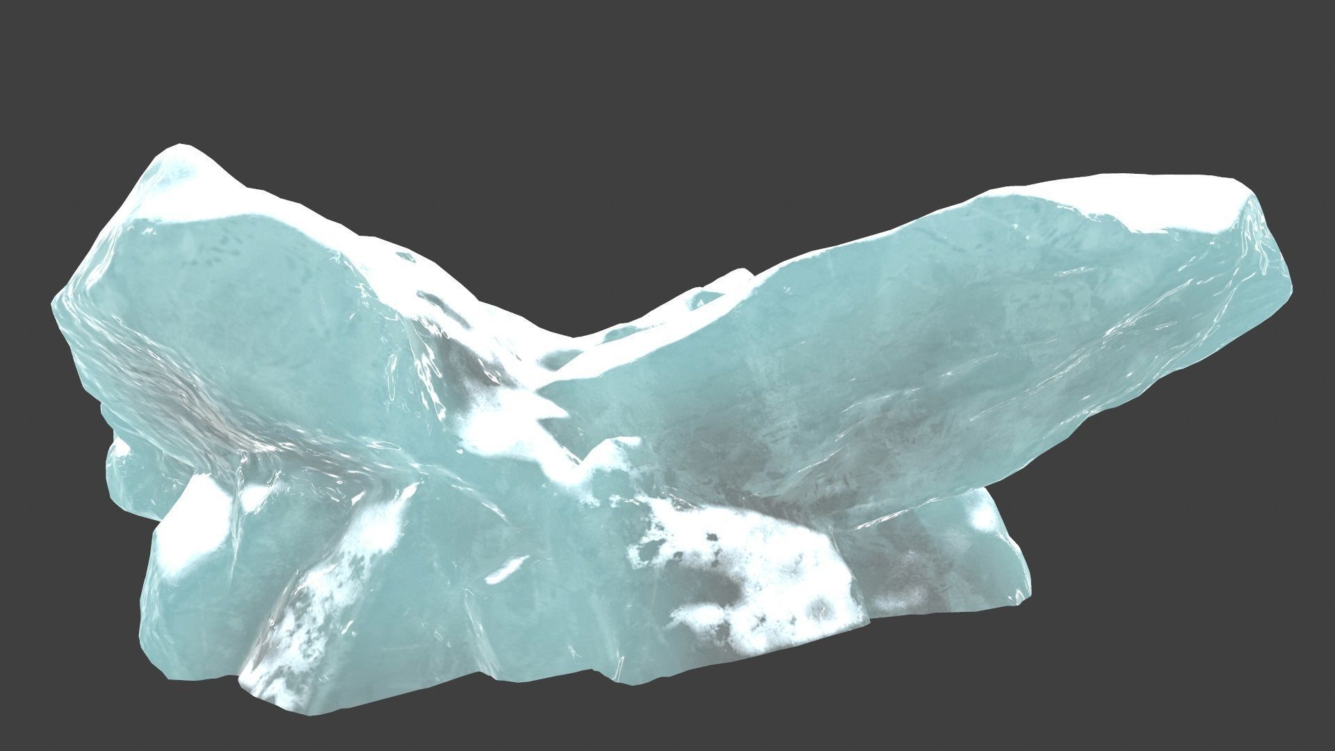snow ice rocks Low-poly 3D model_1