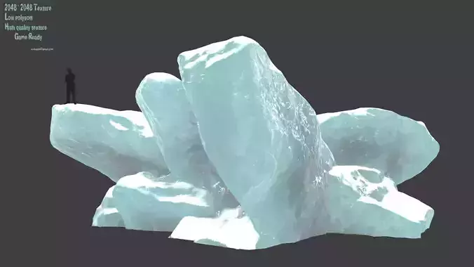 snow ice rocks