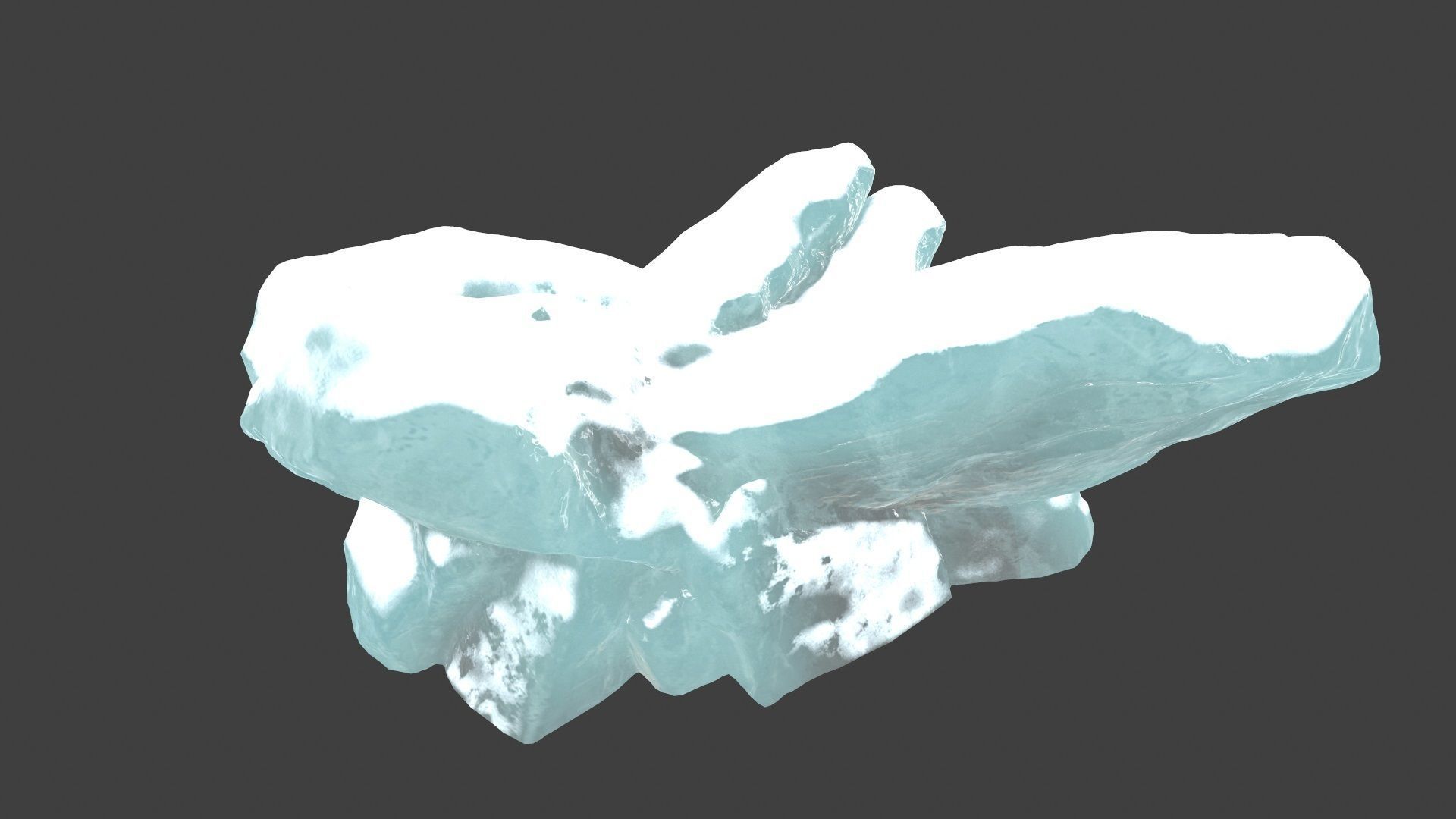 snow ice rocks Low-poly 3D model_15