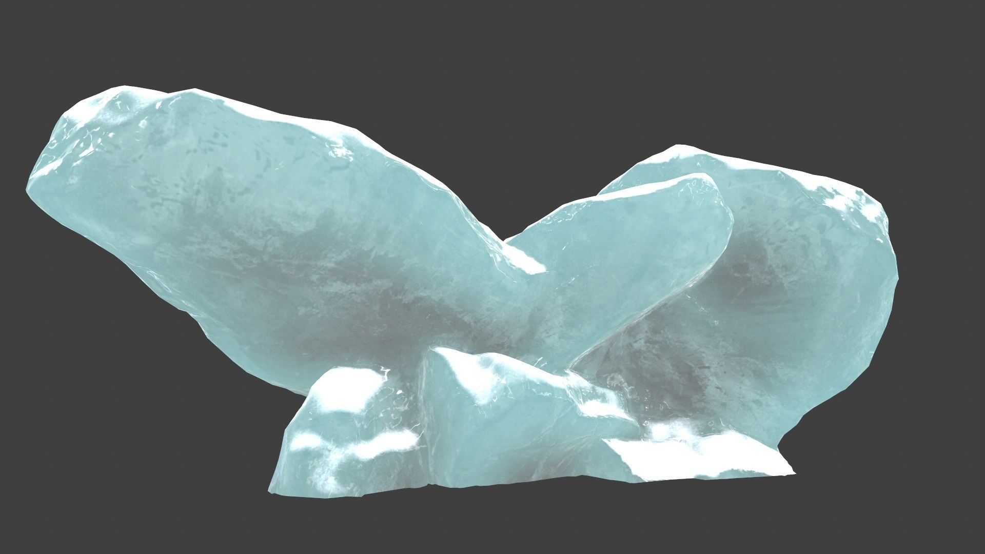 snow ice rocks Low-poly 3D model_12