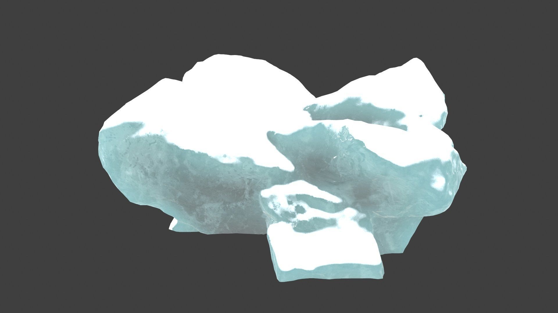 snow ice rocks Low-poly 3D model_11