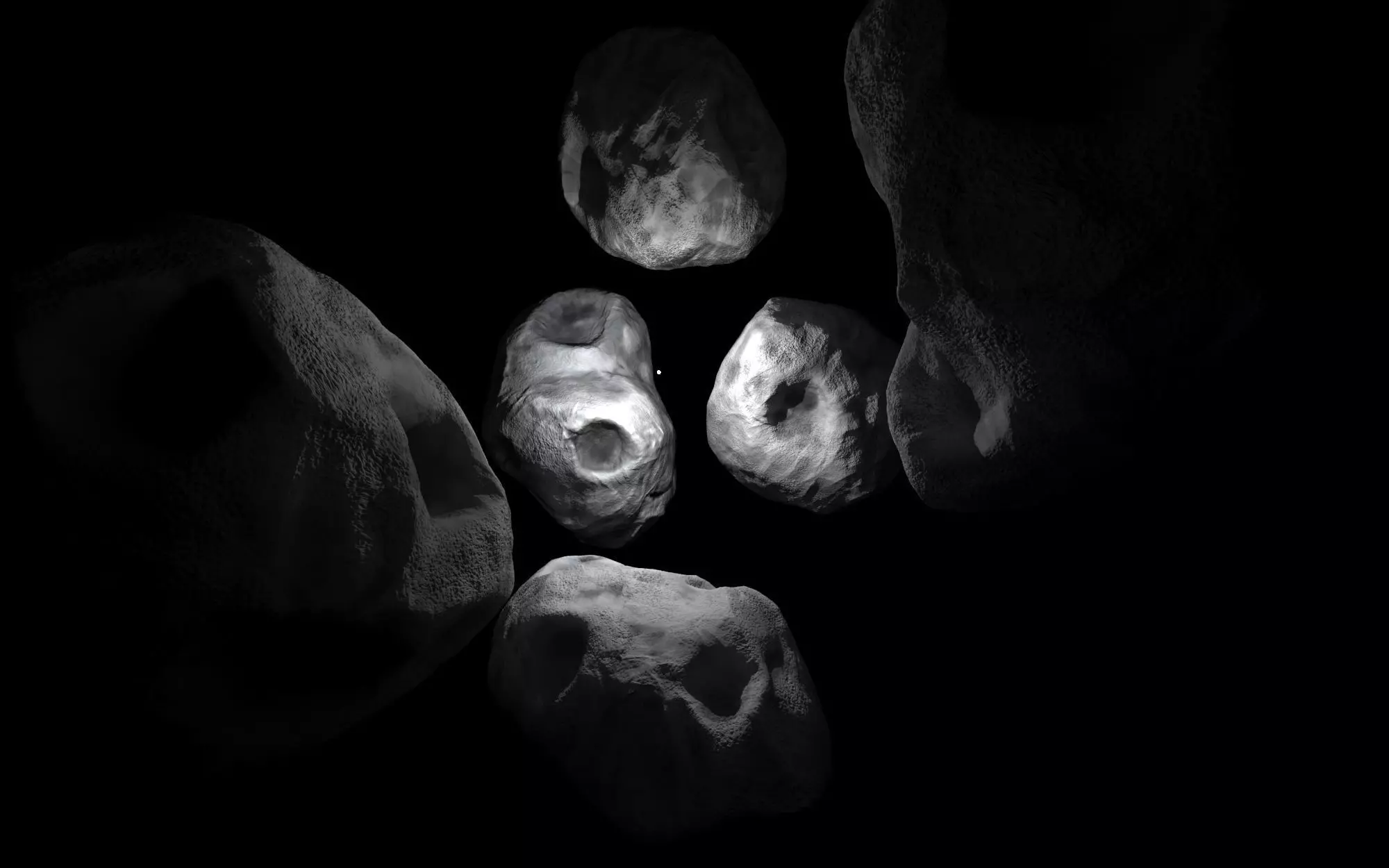 Asteroid pack Low-poly 3D model_0