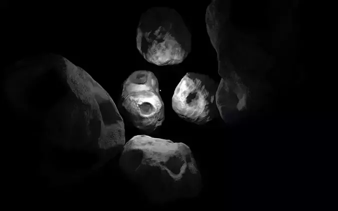 Asteroid pack Low-poly 3D model