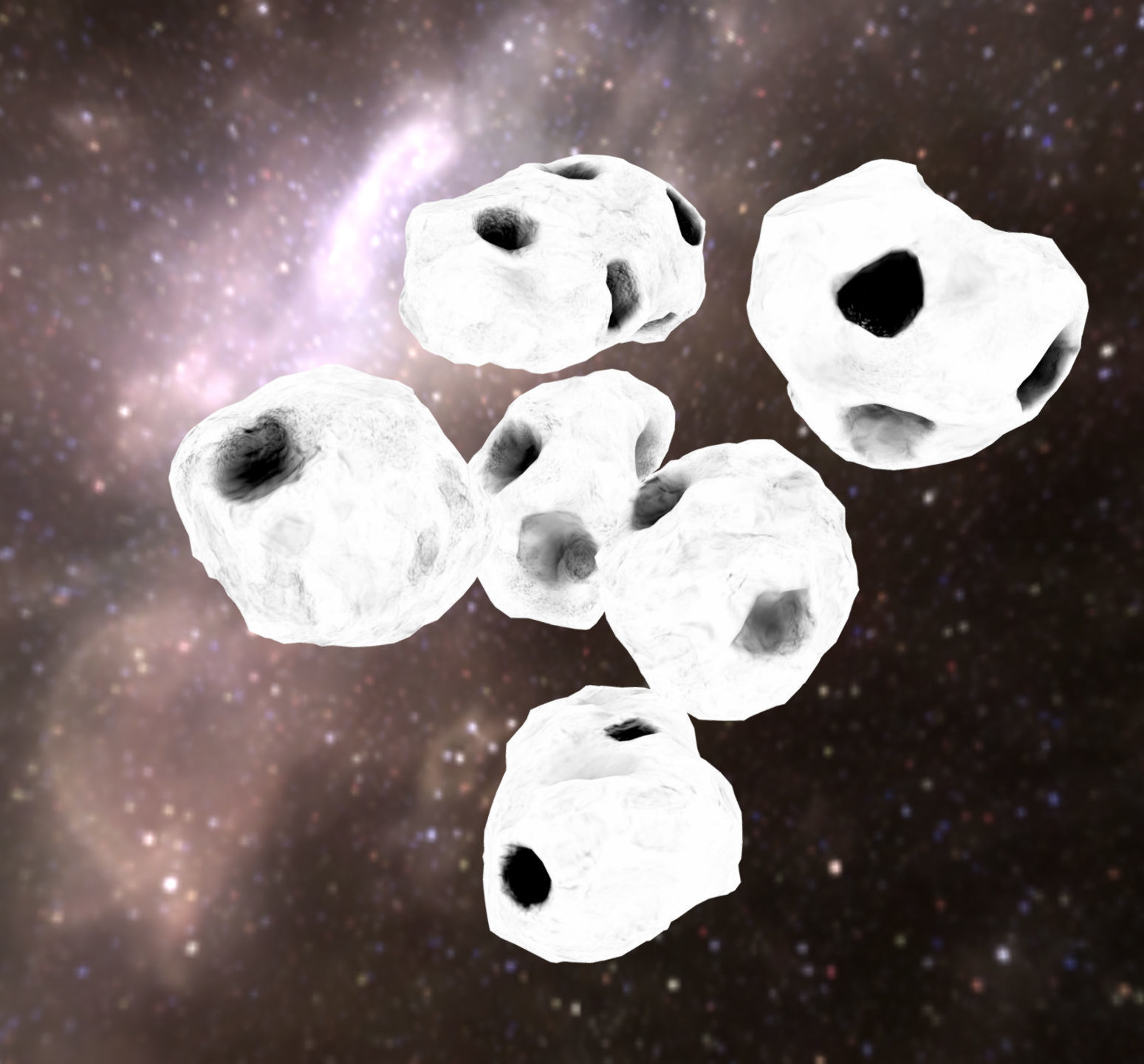 Asteroid pack Low-poly 3D model_5