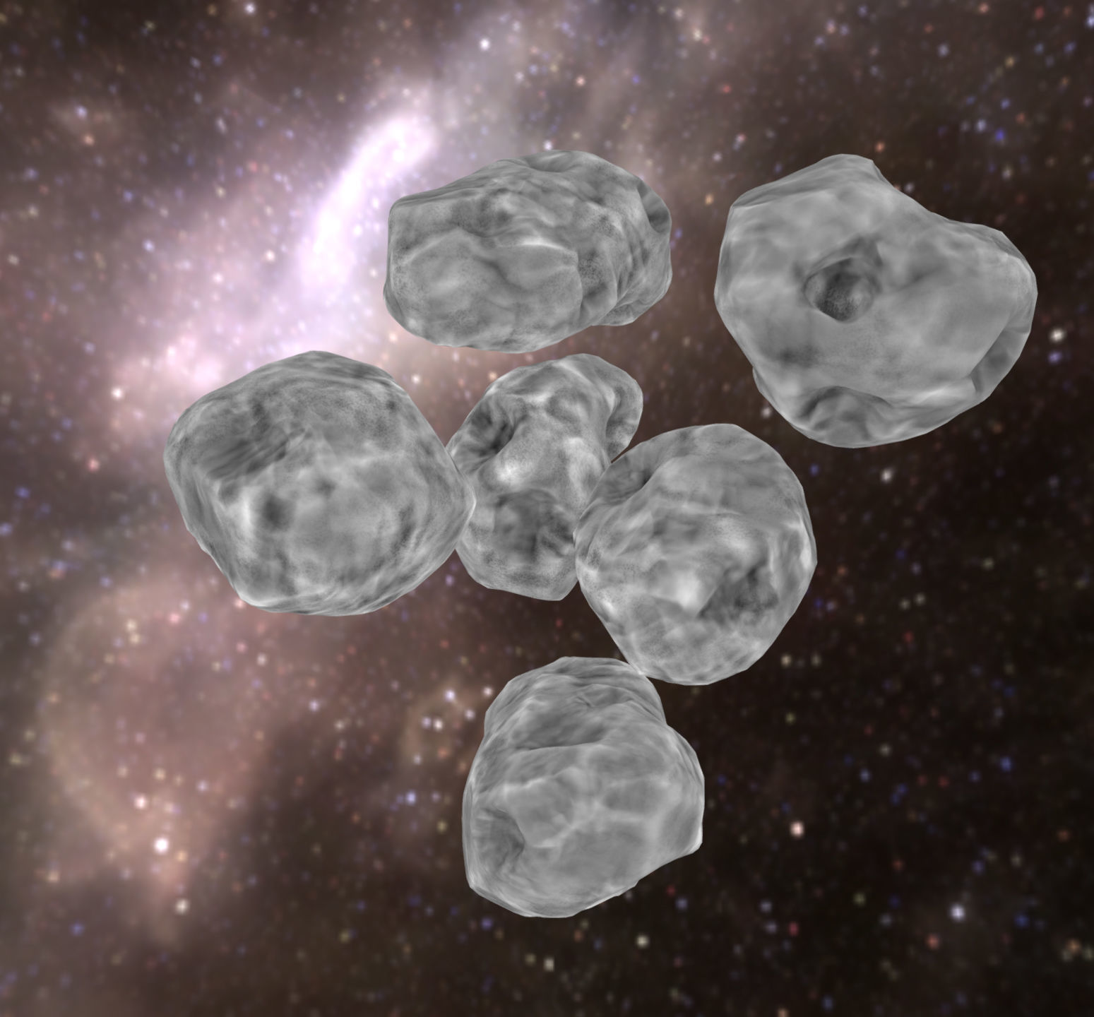 Asteroid pack Low-poly 3D model_4