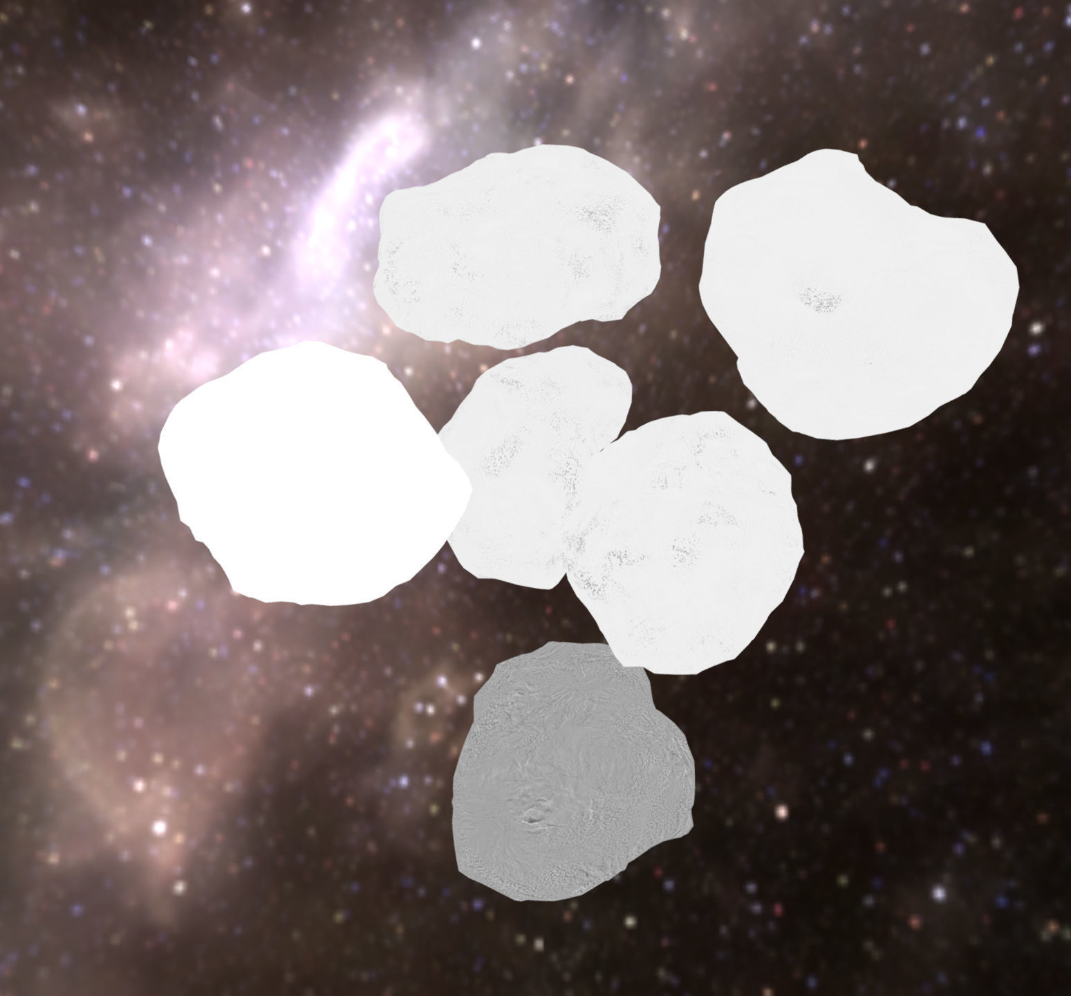 Asteroid pack Low-poly 3D model_6
