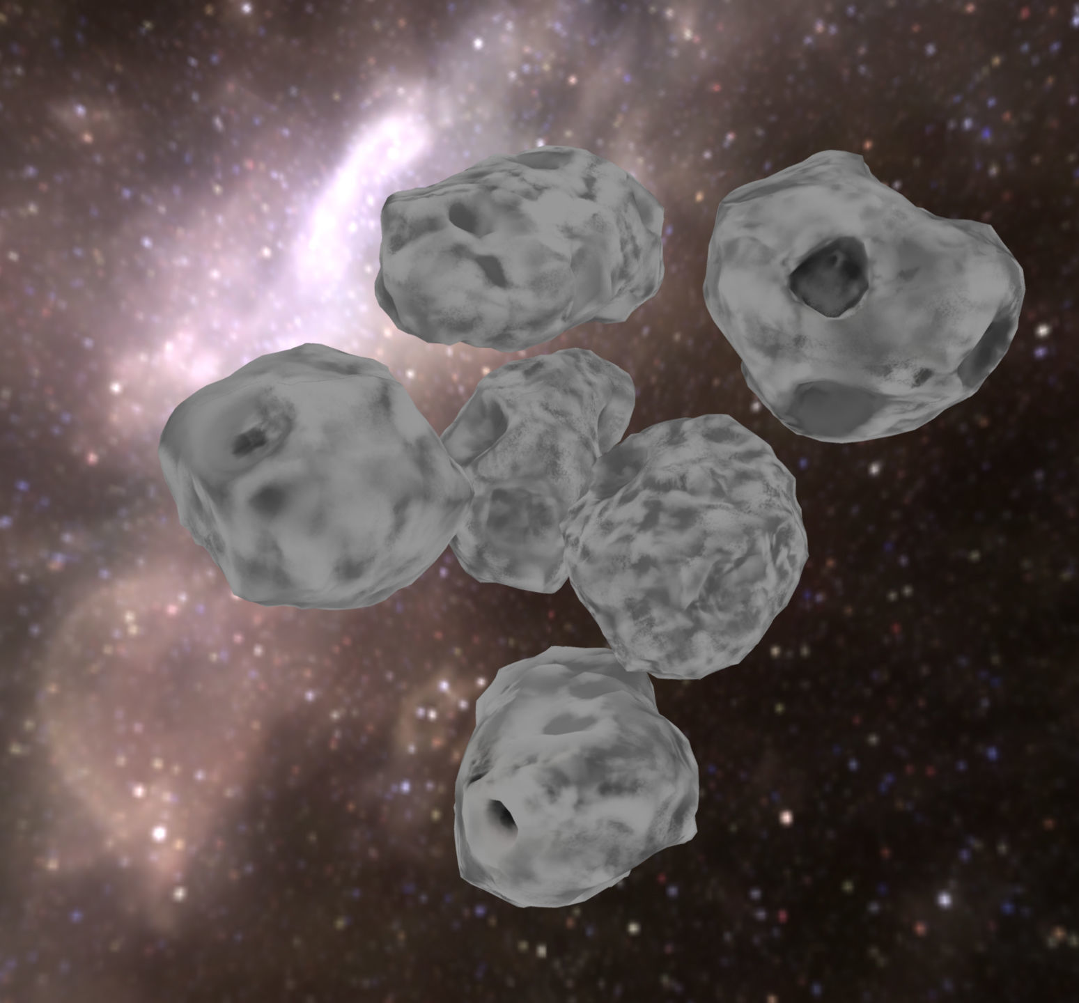 Asteroid pack Low-poly 3D model_2