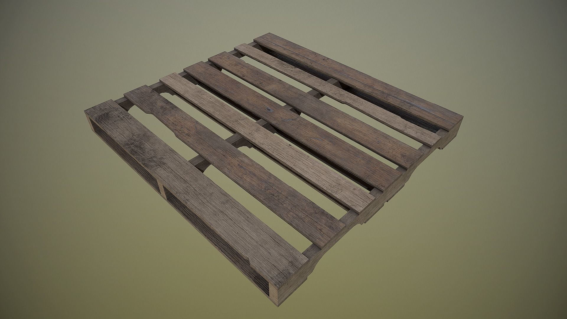 Pallet - 4K PBR Game Ready wooden Low-poly 3D model_2