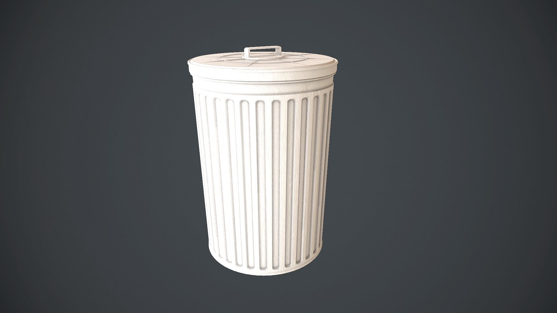 Trash Can - 4K PBR Game Ready  Low-poly 3D model_3
