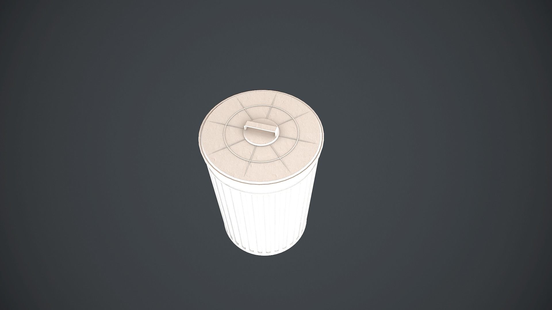 Trash Can - 4K PBR Game Ready  Low-poly 3D model_6