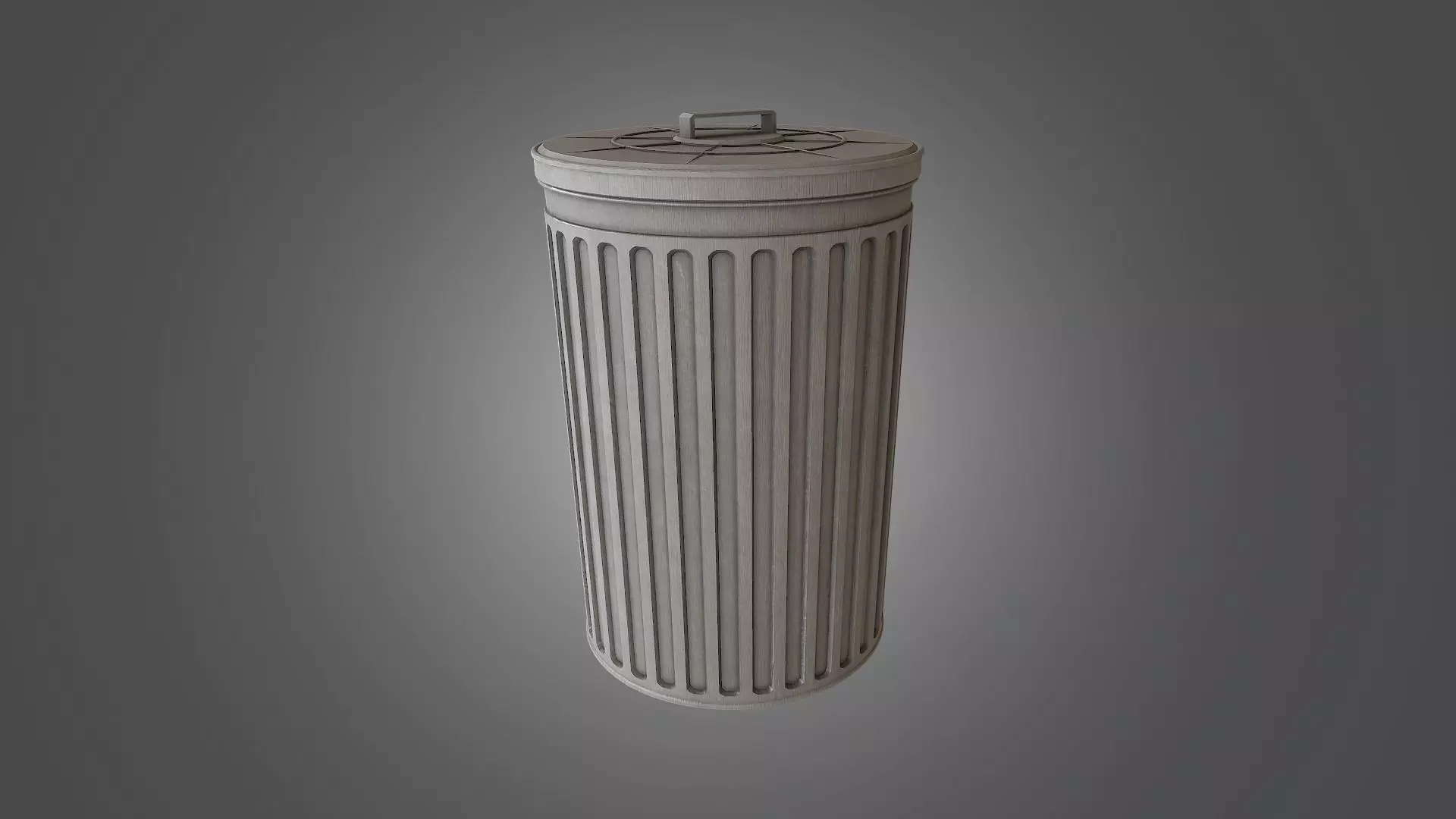Trash Can - 4K PBR Game Ready  Low-poly 3D model_0